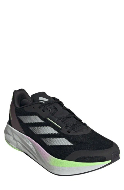 Adidas Originals Duramo Running Sneaker In Black/ Zero Met./ Aurora
