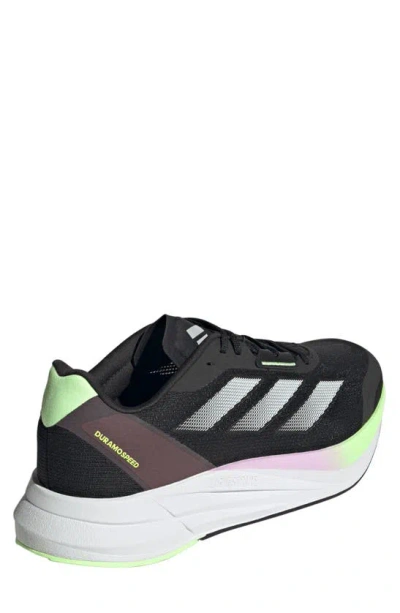 Adidas Originals Duramo Running Sneaker In Black/ Zero Met./ Aurora
