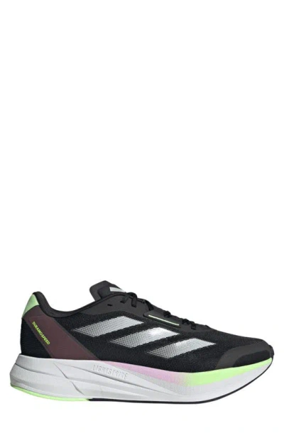 Adidas Originals Duramo Running Sneaker In Black/ Zero Met./ Aurora