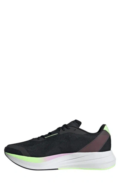 Adidas Originals Duramo Running Sneaker In Black/ Zero Met./ Aurora