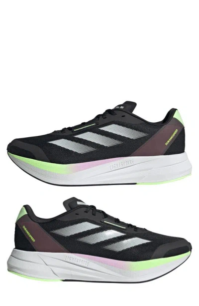 Adidas Originals Duramo Running Sneaker In Black/ Zero Met./ Aurora