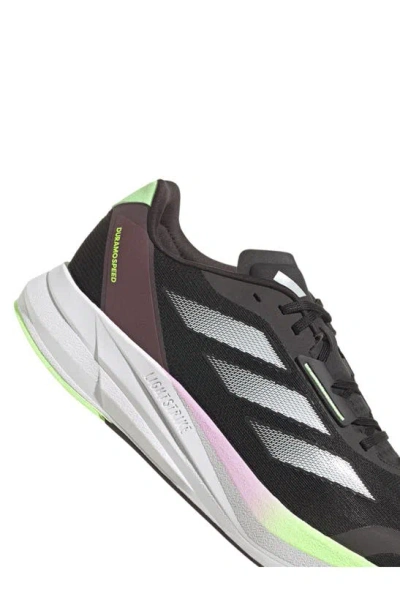 Adidas Originals Duramo Running Sneaker In Black/ Zero Met./ Aurora