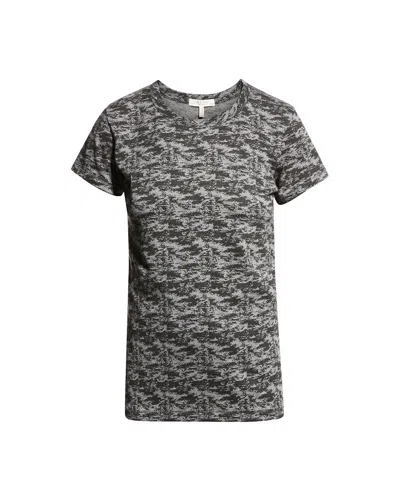 Shop Rag & Bone Women's All Over Camo Cotton Short Sleeve Tee In Grey Multi