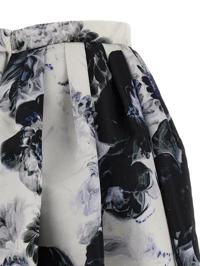 Shop Alexander Mcqueen 'chiaroscuro' Skirt In Multicolor