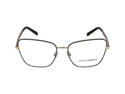 Shop Dolce & Gabbana Eyeglasses In Gold/matte Black
