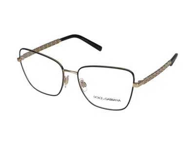 Shop Dolce & Gabbana Eyeglasses In Gold/matte Black