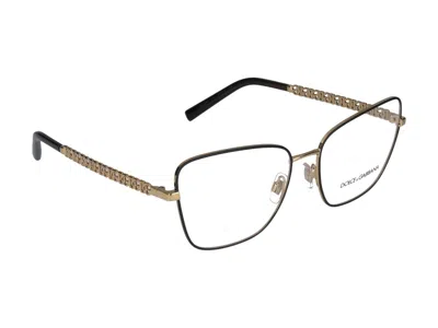 Shop Dolce & Gabbana Eyeglasses In Gold/matte Black