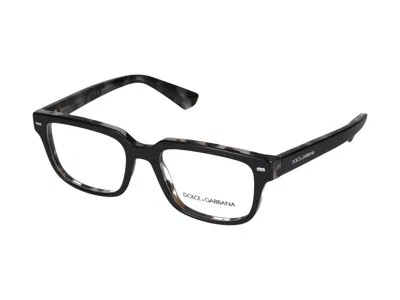 Shop Dolce & Gabbana Eyeglasses In Black On Havana Gray