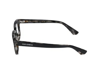 Shop Dolce & Gabbana Eyeglasses In Black On Havana Gray