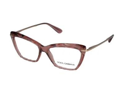 Shop Dolce & Gabbana Eyeglasses In Transparent Pink