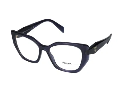 Shop Prada Eyeglasses In Blue Crystal