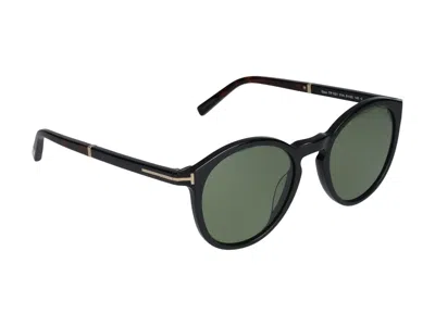 Shop Tom Ford Sunglasses In Glossy Black/green