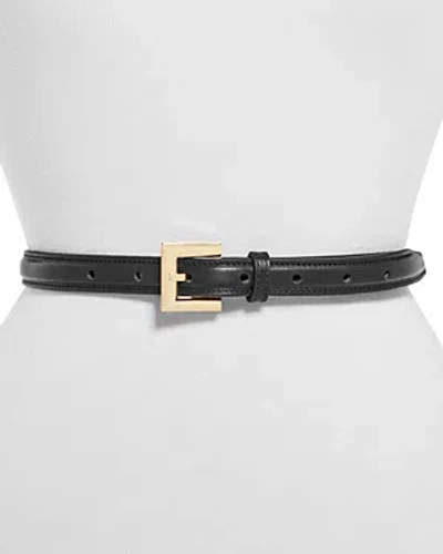 Shop Anine Bing Women's Nicola Leather Belt In Black