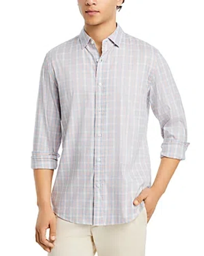 Shop Faherty The Movement Long Sleeve Button Down Shirt In Blue Coral