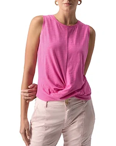 Shop Sanctuary Printed Twist Front Top In Wild Pink