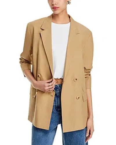 Shop French Connection Alania Double Breasted Blazer In Biscotti