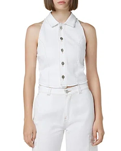 Shop Hudson Halter Button Front Vest In White