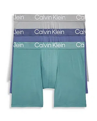 Shop Calvin Klein Ultra Soft Modern Boxer Briefs, Pack Of 3 In Ln9 Blue I