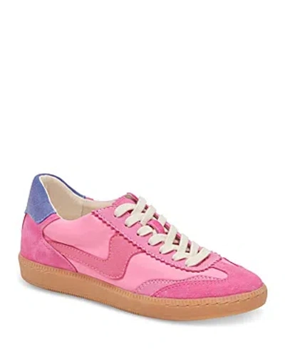 Shop Dolce Vita Women's Notice Low Top Sneakers In Pink Suede