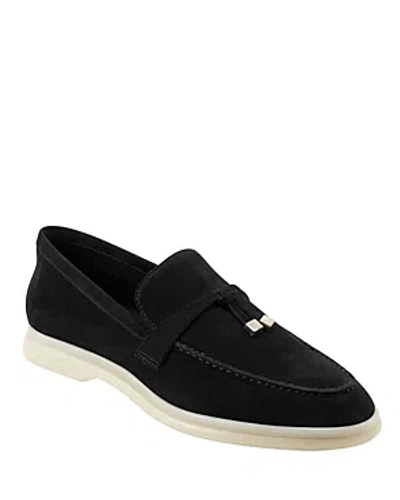 Shop Marc Fisher Ltd Women's Yanelli Suede Slip On Loafer Flats In Black