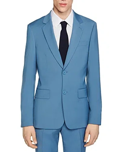Shop Sandro Classic Fit Suit Jacket In Blue Grey