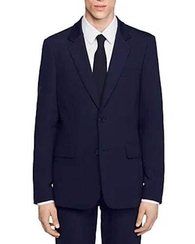 Shop Sandro Unstructured Suit Jacket In Navy Blue