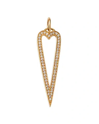 Shop Nina Gilin 14k Yellow Gold Diamond Heart Pendant