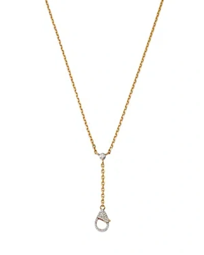 Shop Nina Gilin 14k Yellow Gold Diamond Lariat Necklace, 16-18l