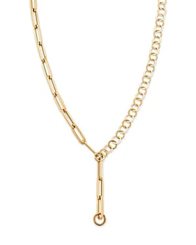 Shop Nina Gilin 14k Yellow Gold Link Lariat Necklace, 18