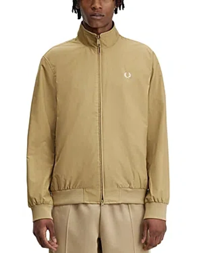 Shop Fred Perry Brentham Jacket In Warm Stone