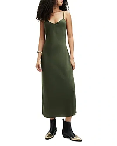 Shop Allsaints Bryony Sleeveless Dress In Forest Green