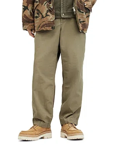Shop Allsaints Buck Wide Tapered Fit Fatigue Pants In Military Green