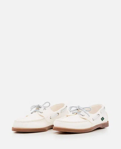 Shop Paraboot Barth/marine Miel-cerf Blanc Loafers In White