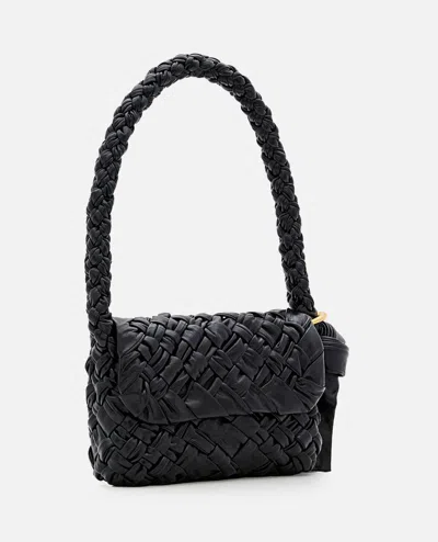 Bottega Veneta Calimero Leather Shoulder Bag In Black