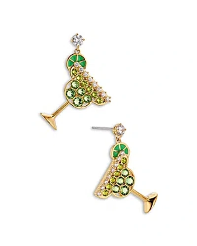 Shop Nadri Foodie Margarita Drop Earrings, 1.3l In Gold/green Multi Crystal