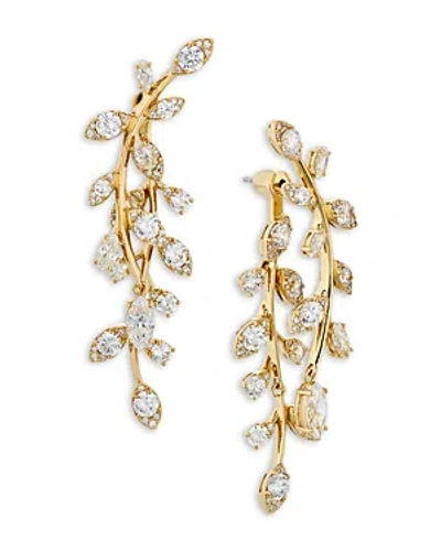 Shop Nadri Whimsy Frontback Linear Earrings In Gold/crystal