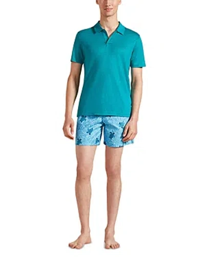 Shop Vilebrequin Regular Fit Short Sleeve Linen Polo Shirt In Fanfare