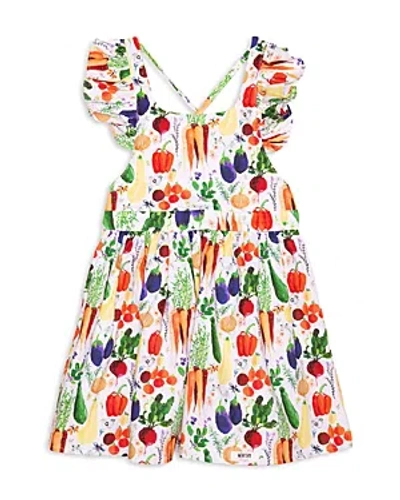 Shop Worthy Threads Girls' Ruffle Sleeve Dress - Little Kid, Big Kid In Veggie - White