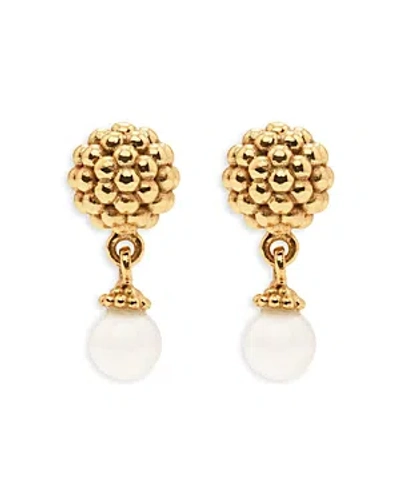 Shop Capucine De Wulf Berry Drop Stud Earrings In White/gold