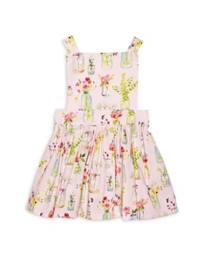Shop Worthy Threads Girls' Pinafore Dress - Baby, Little Kid In Plants - Light Pink