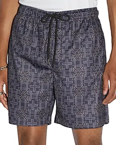 Shop Ksubi Plus Mesh Regular Fit 9 Shorts In Navy