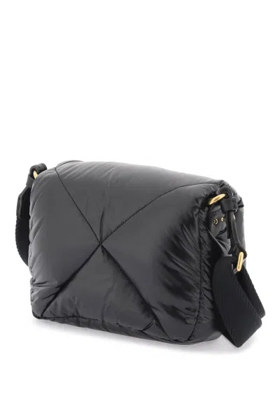 Shop Moncler F Mini Puff Shoulder Bag In 黑色的