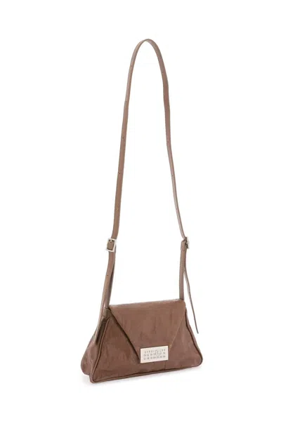Shop Mm6 Maison Margiela "medium Numeric Shoulder Bag" In 棕色的