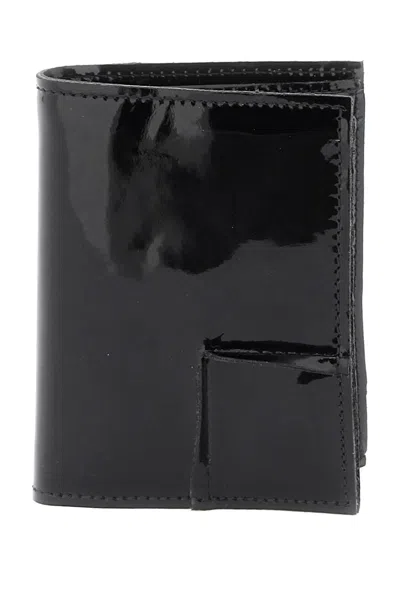 Shop Comme Des Garçons Comme Des Garcons Wallet Bifold Patent Leather Wallet In In 黑色的