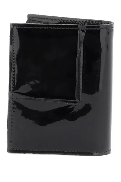 Shop Comme Des Garçons Comme Des Garcons Wallet Bifold Patent Leather Wallet In In 黑色的