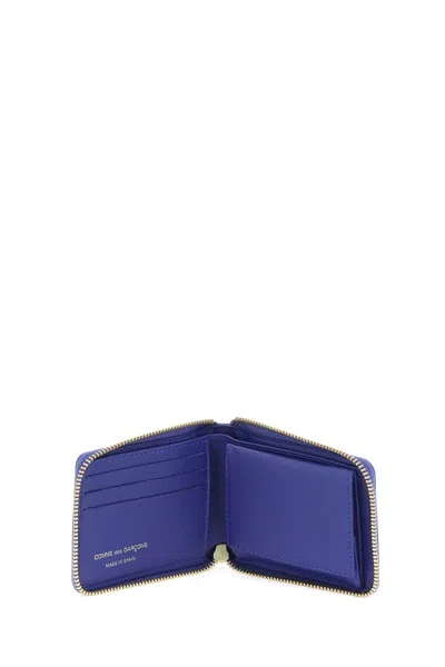Shop Comme Des Garçons Comme Des Garcons Wallet Polka Dot Zip Around Wallet With In 蓝色的