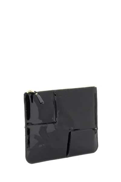 Shop Comme Des Garçons Comme Des Garcons Wallet Glossy Patent Leather In 黑色的