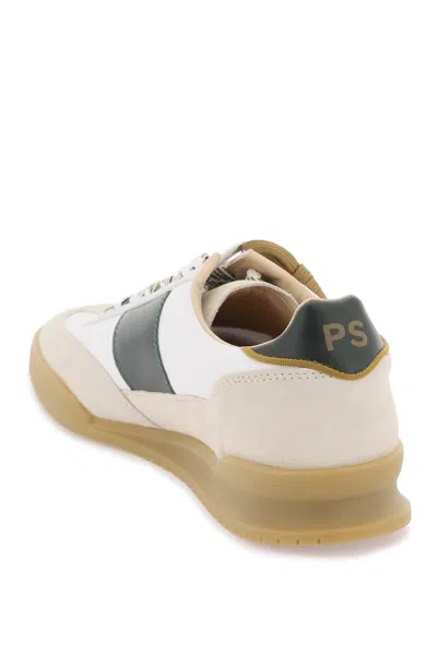 Shop Ps By Paul Smith Ps Paul Smith Leather And Nylon Dover Sneakers In In White,green