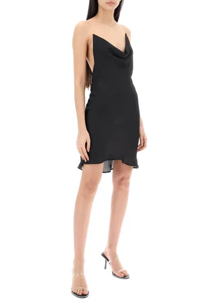 Shop Y/project Y Project Satin Slip Dress For Elegant In Black