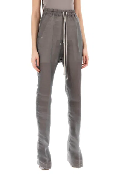 Shop Rick Owens Geth Belas Organza Pants In Grey